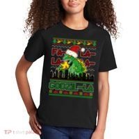 Funny Fa La La La Godzil-La Ugly Christmas Sweater Kids T-Shirt thumb 2