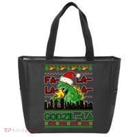 Funny Fa La La La Godzil-La Ugly Christmas Sweater Tote Bag thumb 0