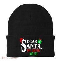 Funny Family Christmas Dear Santa my Sister Did It Beanie thumb 0