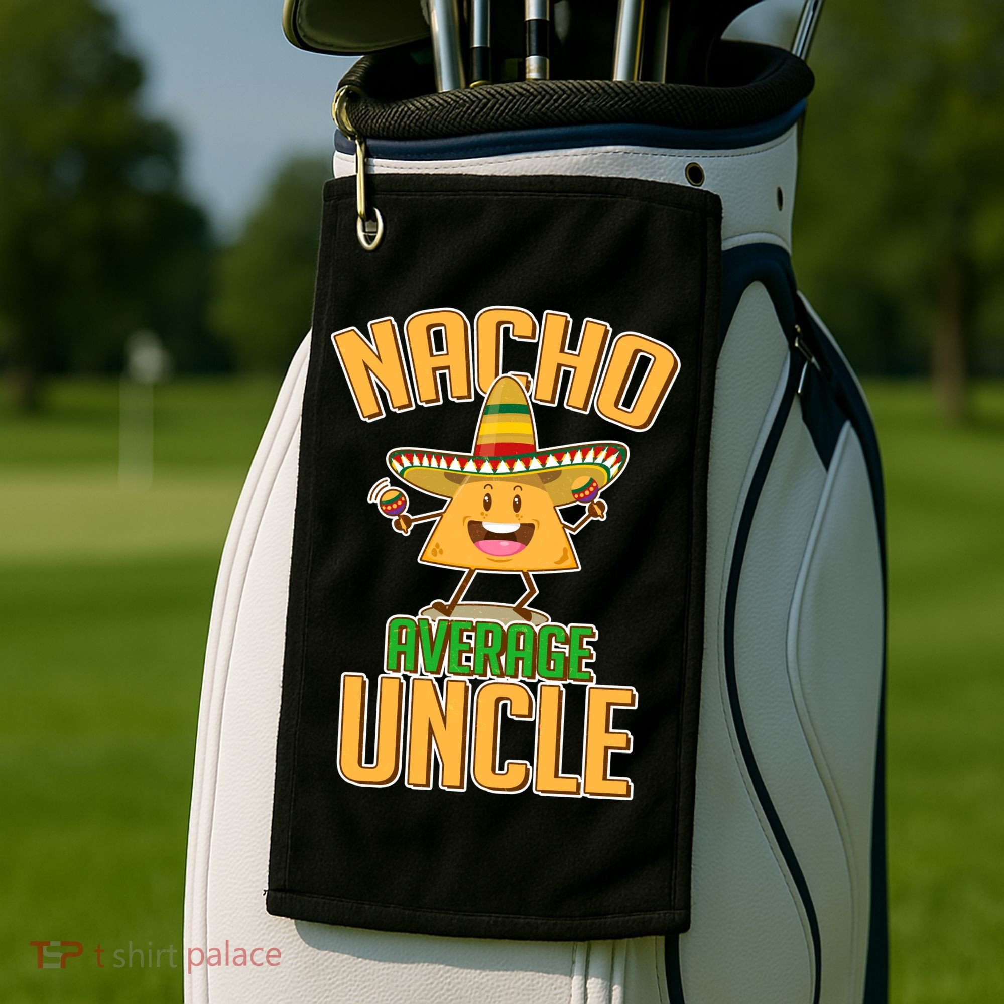 Funny Family Nacho Average Uncle  Golf Towel