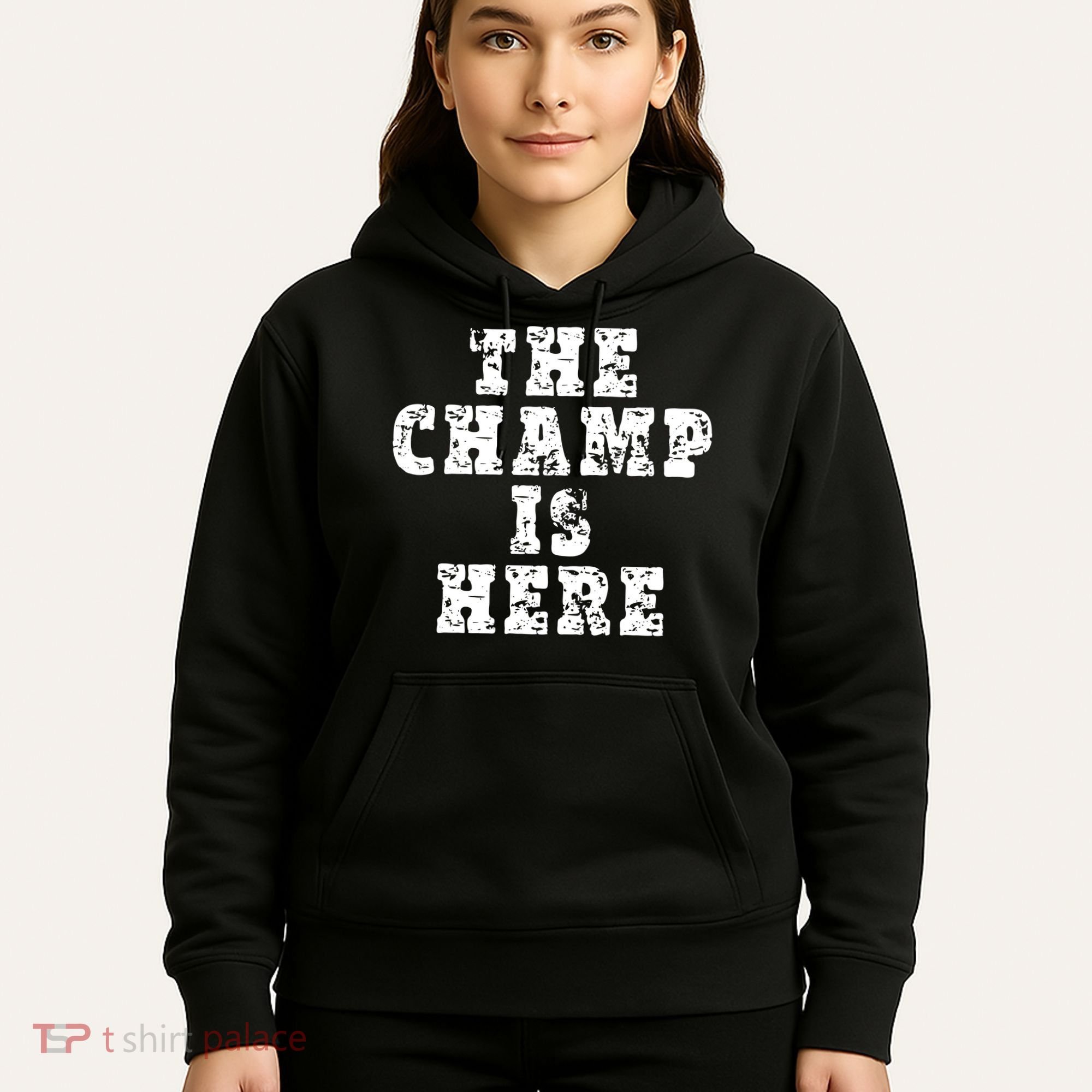 Funny Fantasy Football The Champ Is Here Hoodie