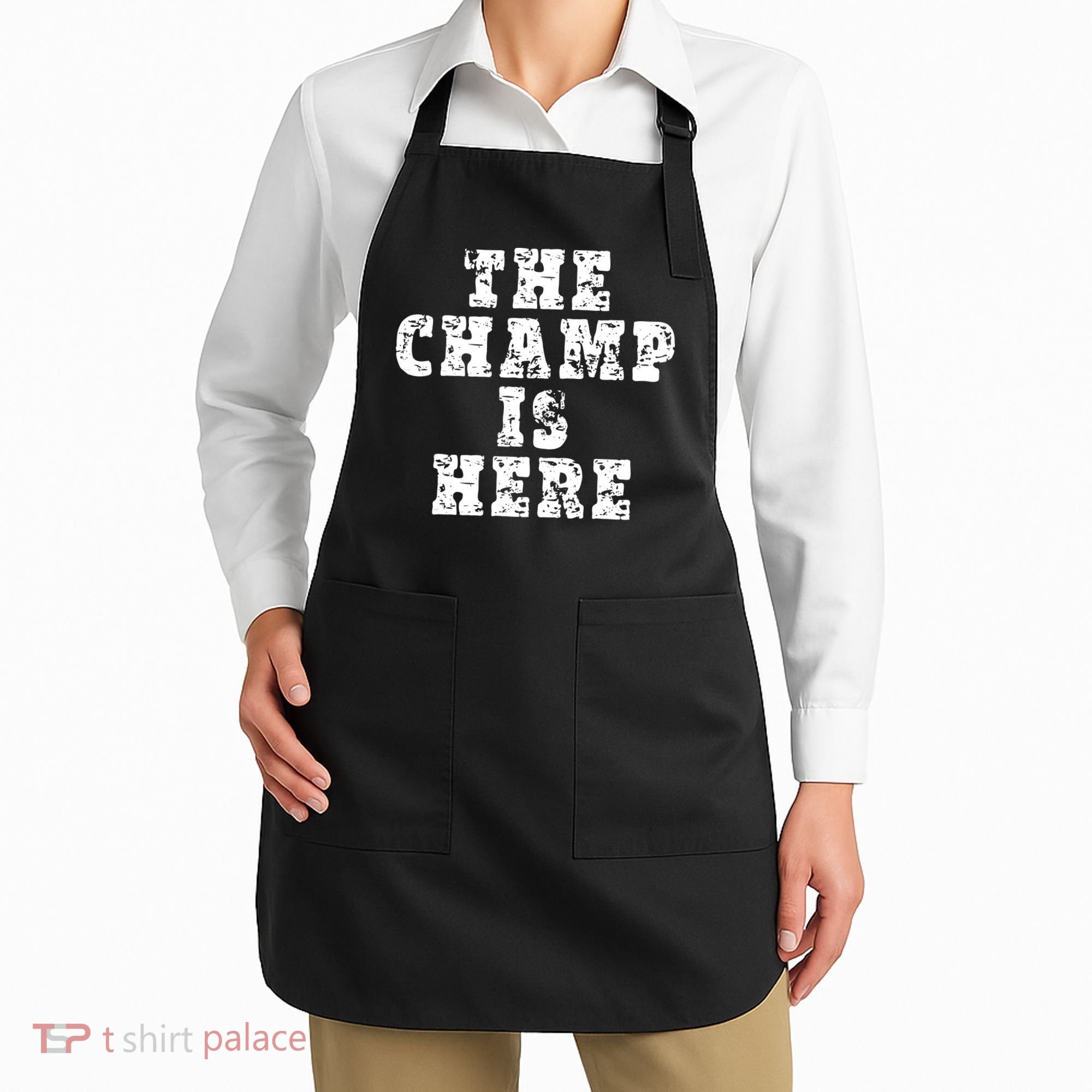 Funny Fantasy Football The Champ Is Here Apron