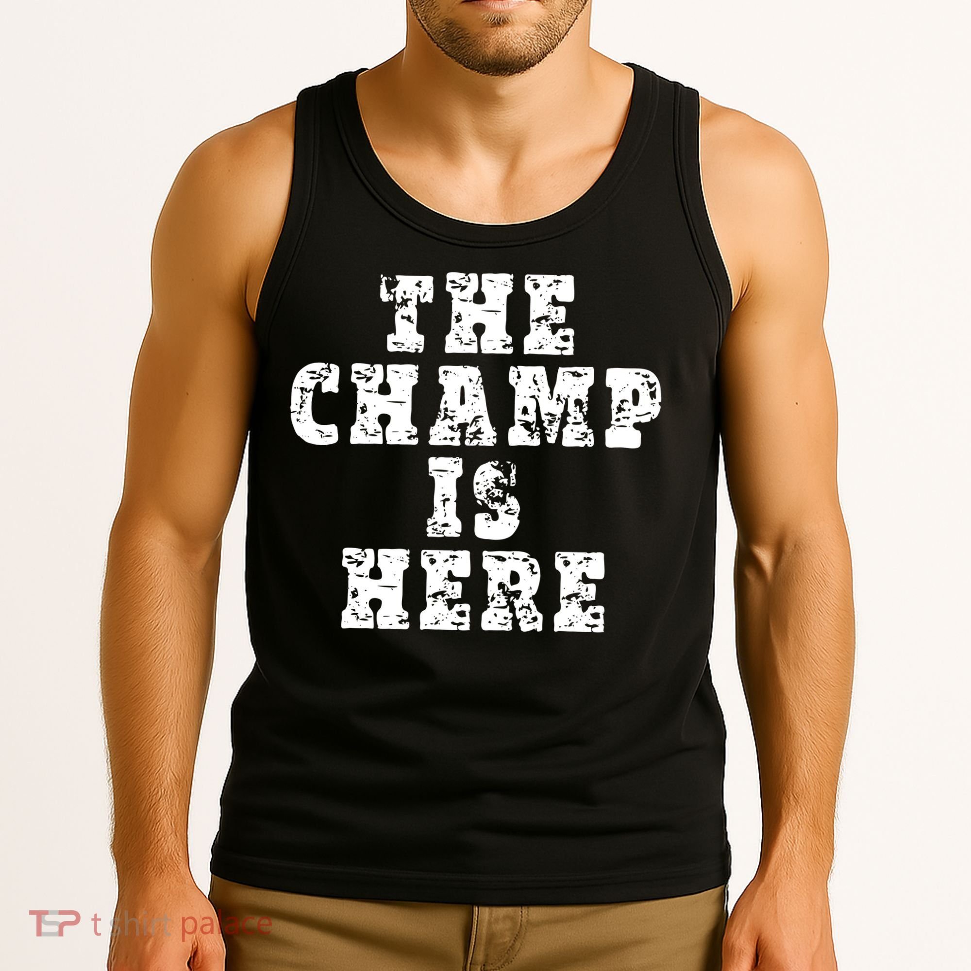 Funny Fantasy Football The Champ Is Here Tank Top
