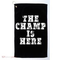 Funny Fantasy Football The Champ Is Here Golf Towel thumb 0