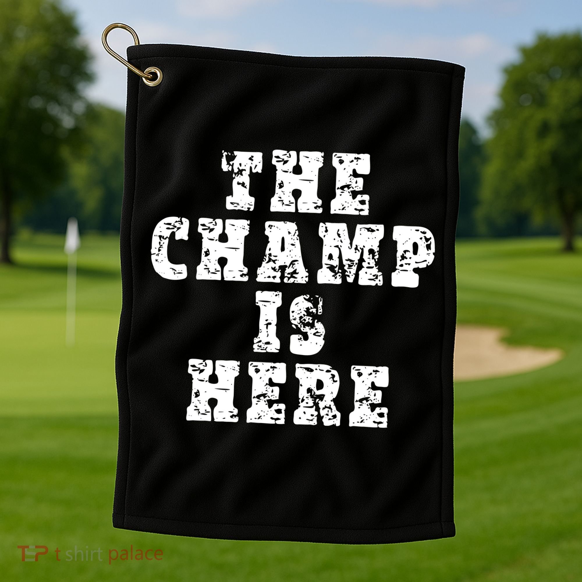 Funny Fantasy Football The Champ Is Here Golf Towel