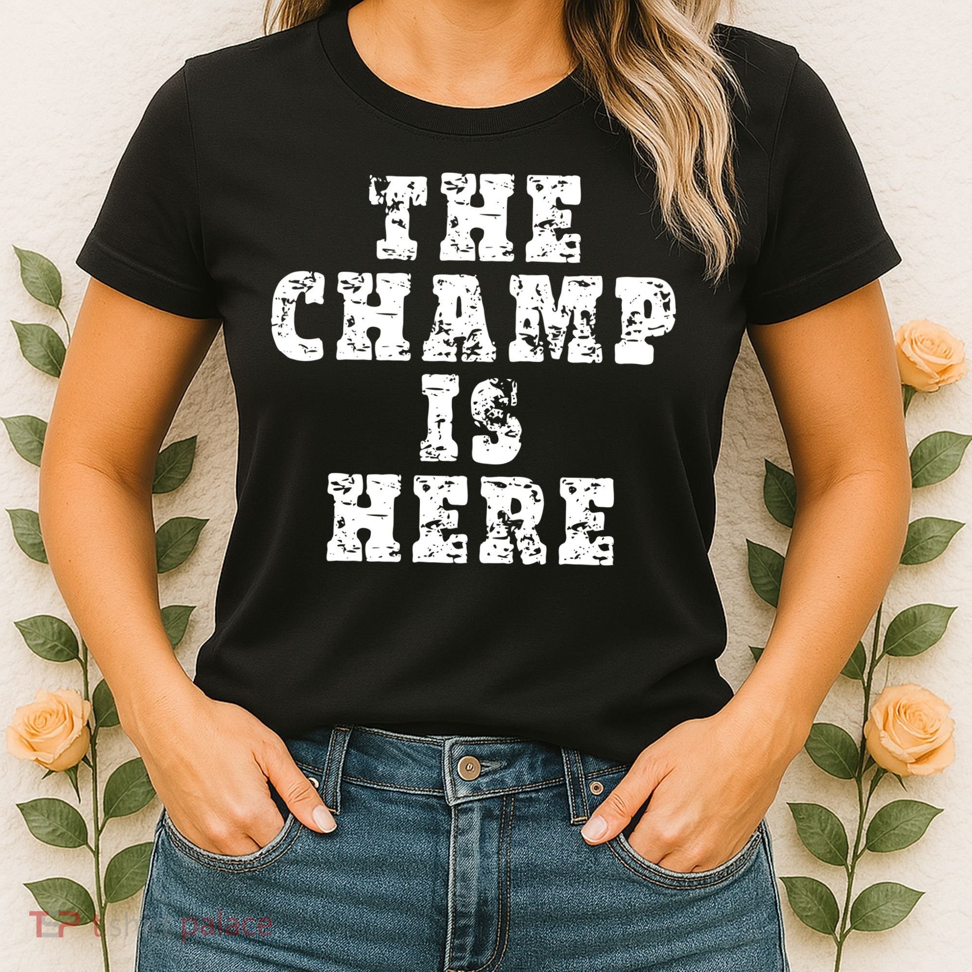 Funny Fantasy Football The Champ Is Here Women's T-Shirt