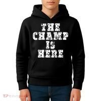 Funny Fantasy Football The Champ Is Here Kids Hoodie thumb 4