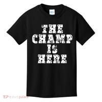 Funny Fantasy Football The Champ Is Here Kids T-Shirt thumb 0