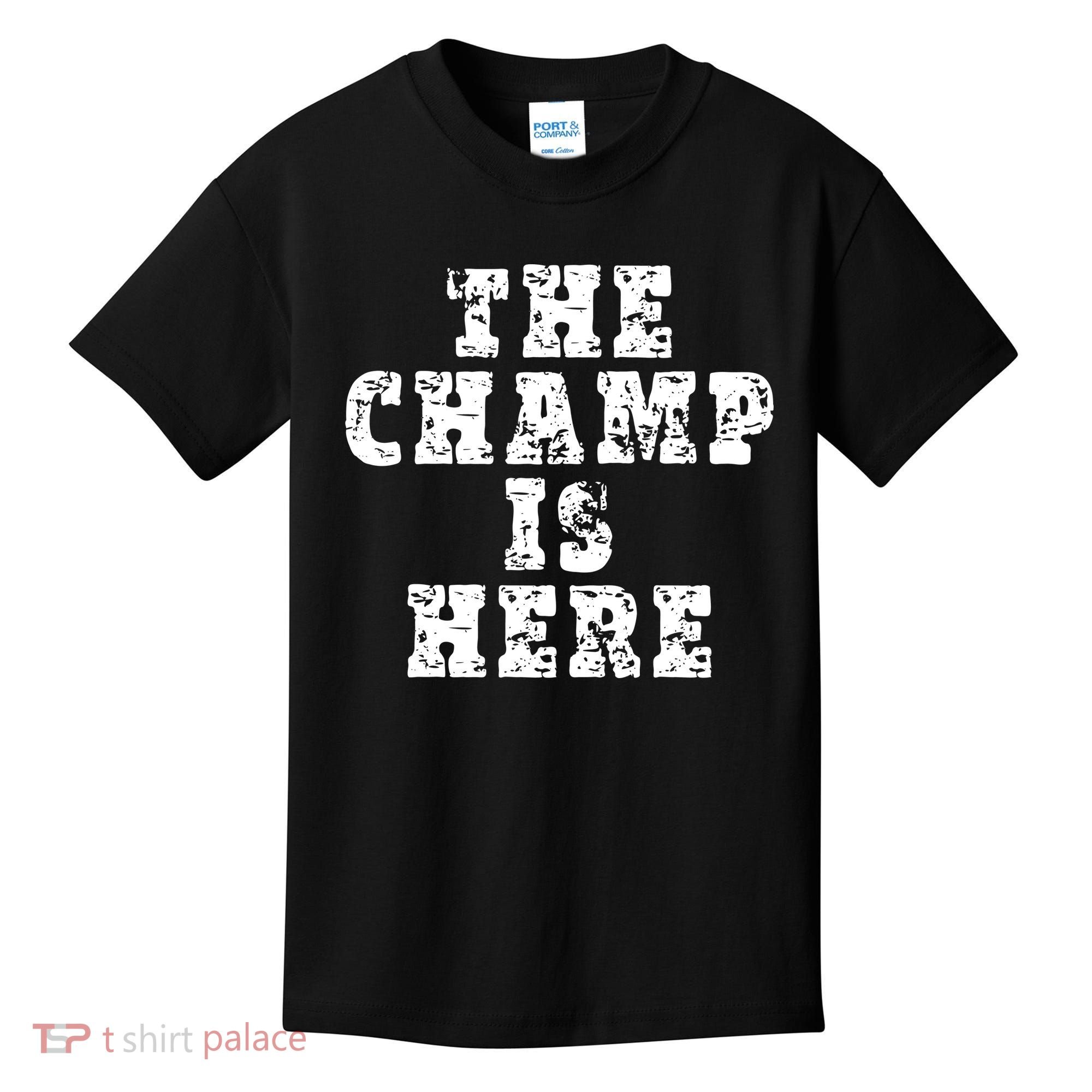 Funny Fantasy Football The Champ Is Here Kids T-Shirt