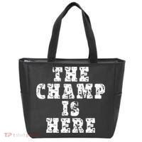 Funny Fantasy Football The Champ Is Here Tote Bag thumb 0