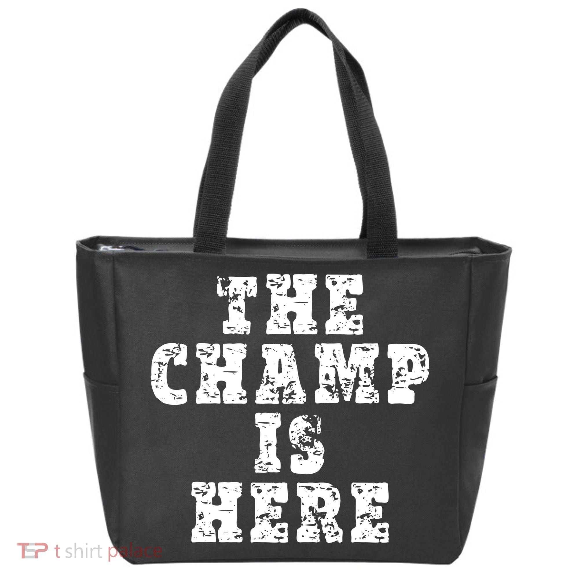 Funny Fantasy Football The Champ Is Here Tote Bag