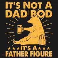 Funny Father Figure It's Not A Dad Bod Bear Bucket Hat thumb 4