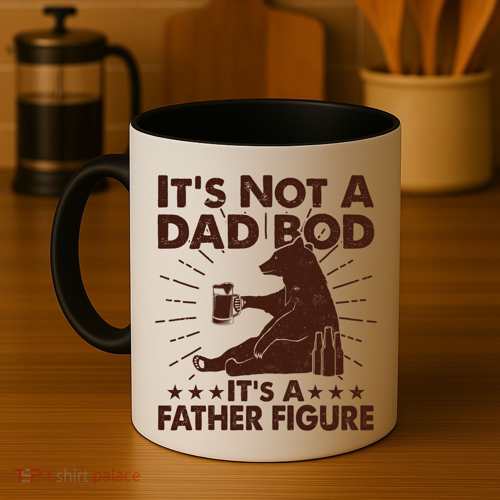 Funny Father Figure It's Not A Dad Bod Bear Coffee Mug