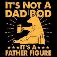 Funny Father Figure It's Not A Dad Bod Bear Ornament thumb 1