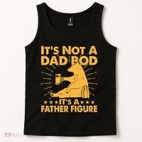Funny Father Figure It's Not A Dad Bod Bear Tank Top thumb 2
