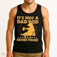 Funny Father Figure It's Not A Dad Bod Bear Tank Top thumb 3