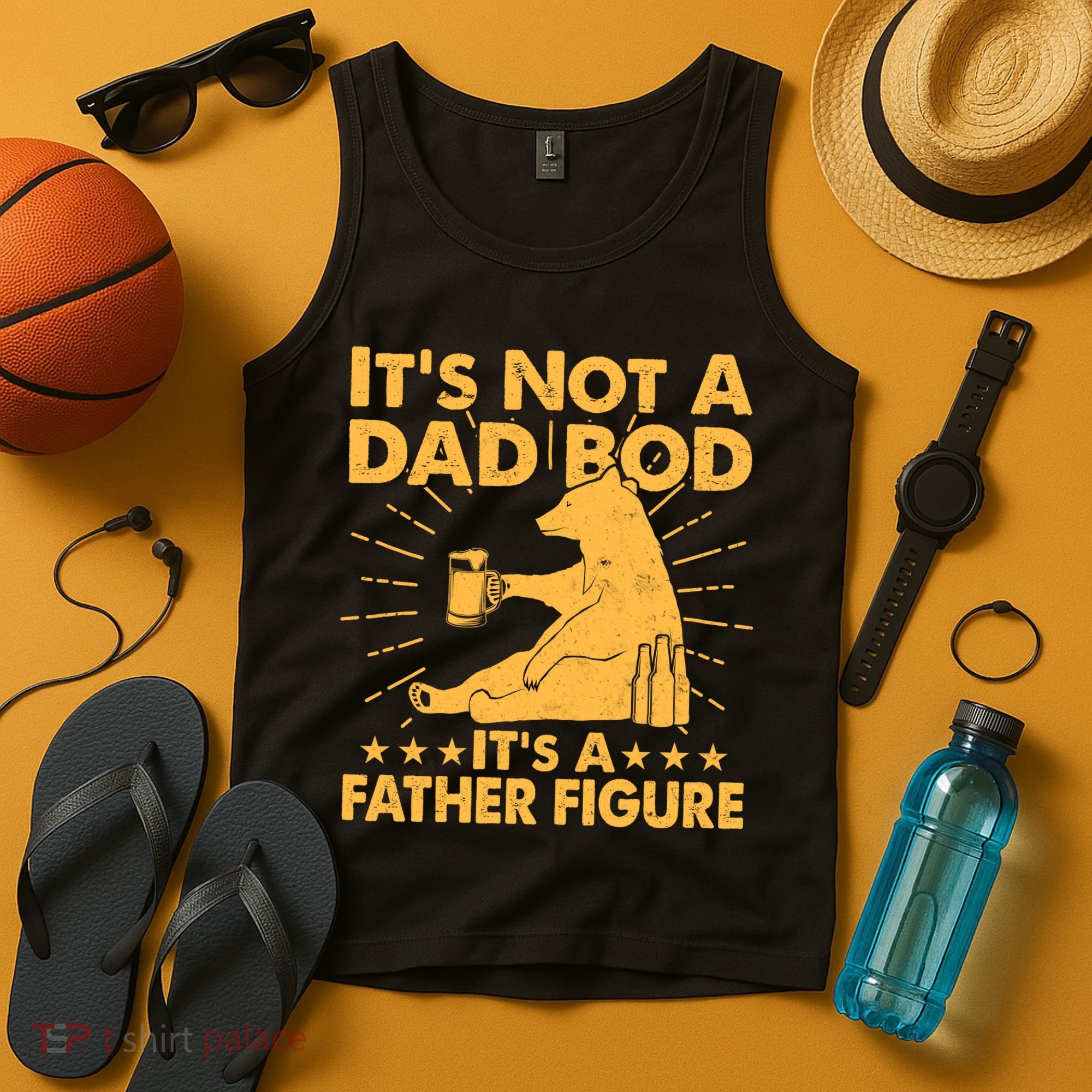 Funny Father Figure It's Not A Dad Bod Bear Tank Top