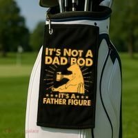 Funny Father Figure It's Not A Dad Bod Bear Golf Towel thumb 2