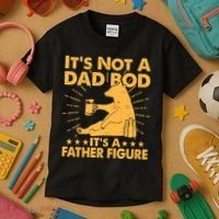 Funny Father Figure It's Not A Dad Bod Bear Kids T-Shirt thumb 3