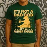 Funny Father Figure It's Not A Dad Bod Bear T-Shirt thumb 3