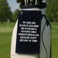 Funny Favorite Child Dad Quote Golf Towel thumb 2