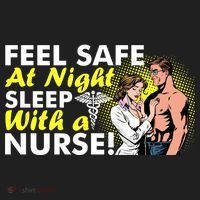 Funny Feel Safe at Night Sleep With a Nurse! Tumbler thumb 3