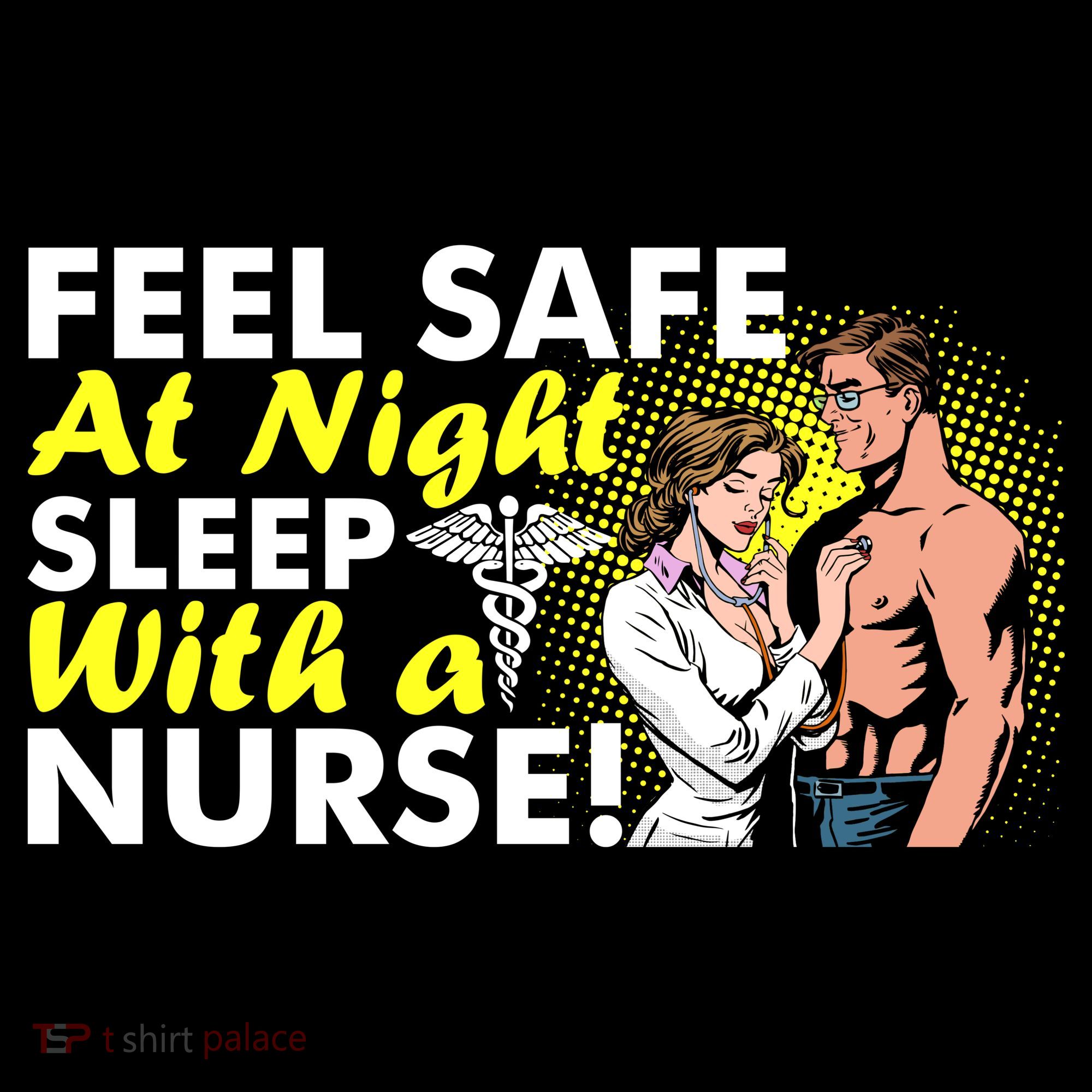 Funny Feel Safe at Night Sleep With a Nurse! Ornament