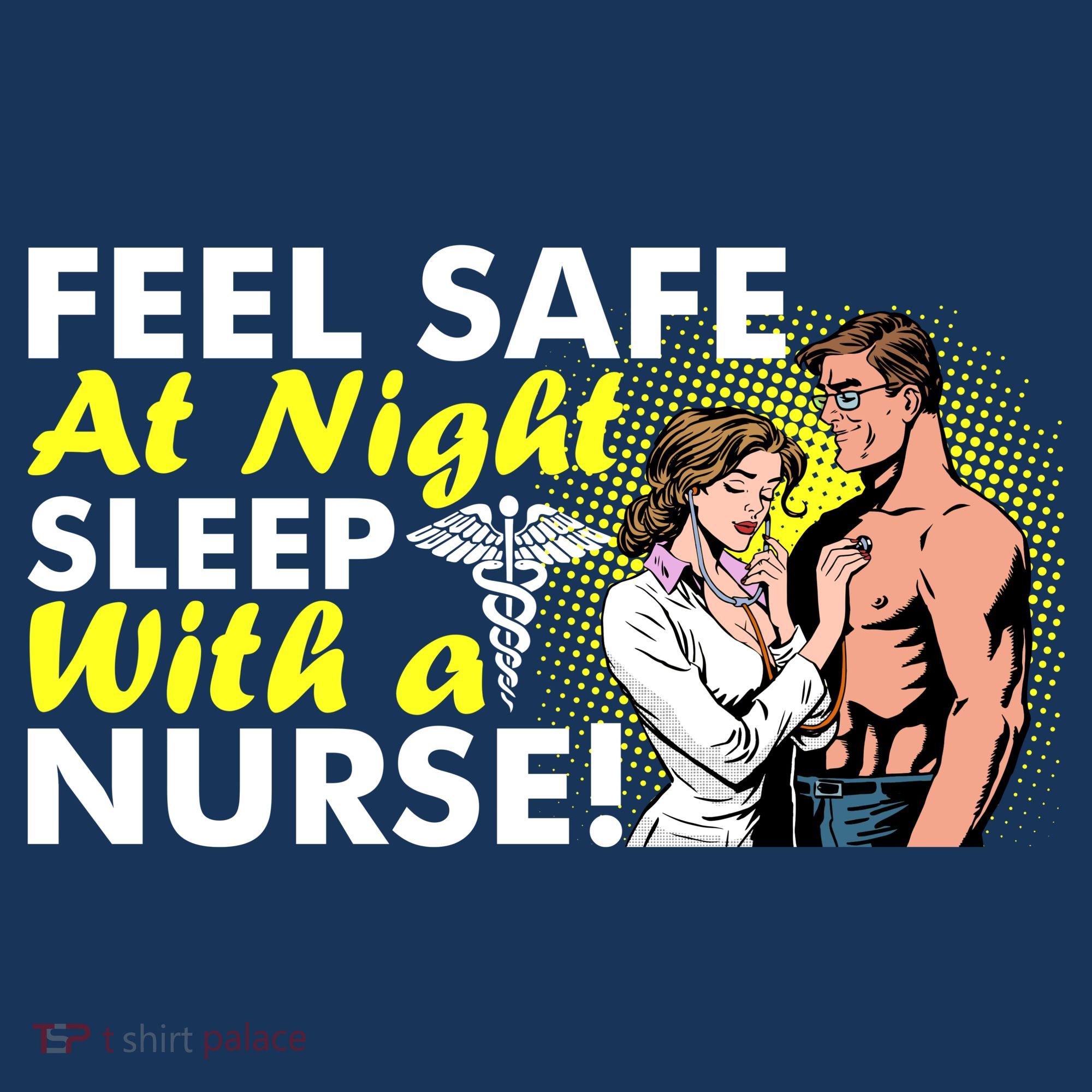 Funny Feel Safe at Night Sleep With a Nurse! Bucket Hat