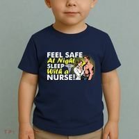Funny Feel Safe at Night Sleep With a Nurse! Toddler T-Shirt thumb 2