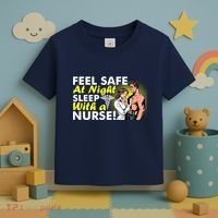 Funny Feel Safe at Night Sleep With a Nurse! Toddler T-Shirt thumb 3