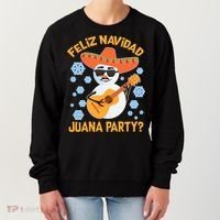 Funny Feliz Navidad Juana Party Snowman Women's Sweatshirt thumb 0