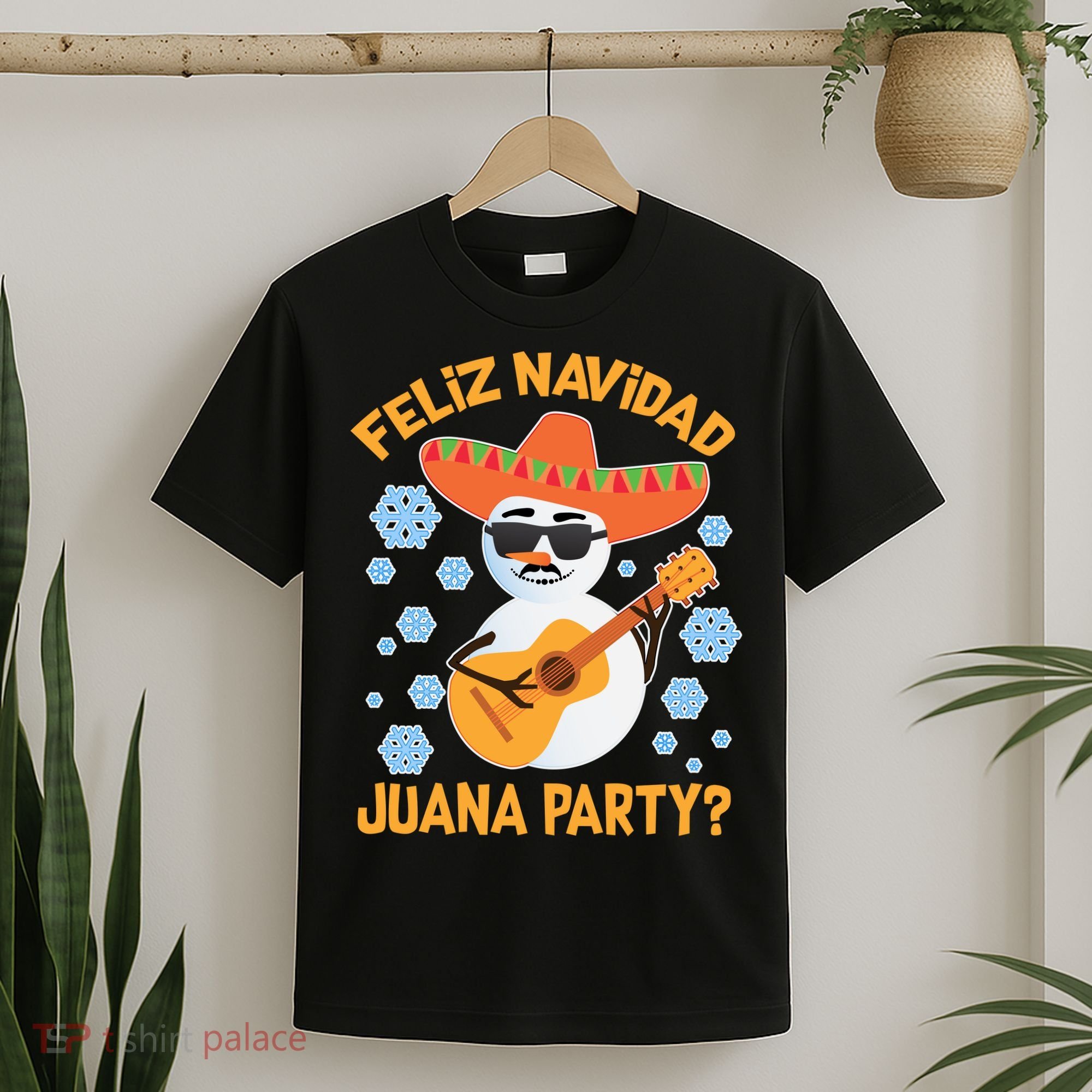 Funny Feliz Navidad Juana Party Snowman T-Shirt