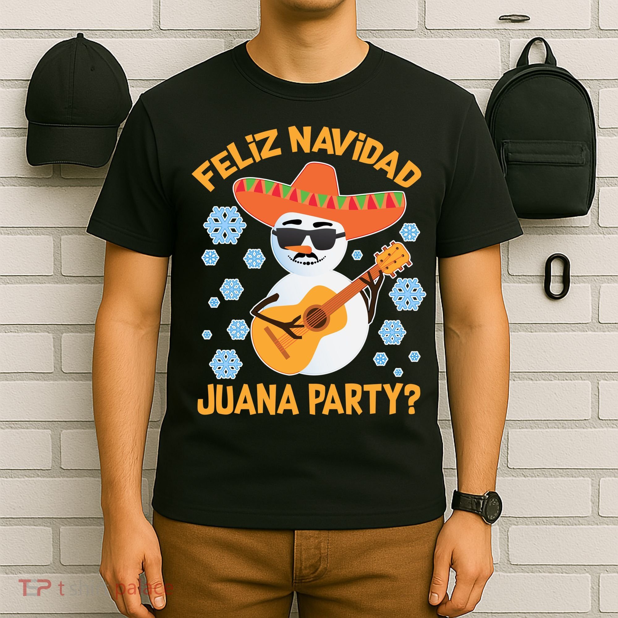 Funny Feliz Navidad Juana Party Snowman T-Shirt