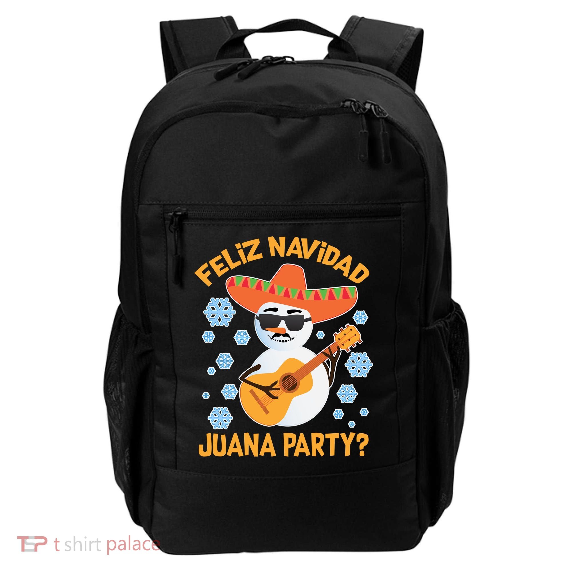 Funny Feliz Navidad Juana Party Snowman Backpack