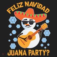 Funny Feliz Navidad Juana Party Snowman Beanie thumb 2