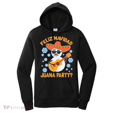 Funny Feliz Navidad Juana Party Snowman Women's Hoodie
