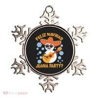 Funny Feliz Navidad Juana Party Snowman Ornament thumb 0