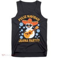 Funny Feliz Navidad Juana Party Snowman Tank Top thumb 0