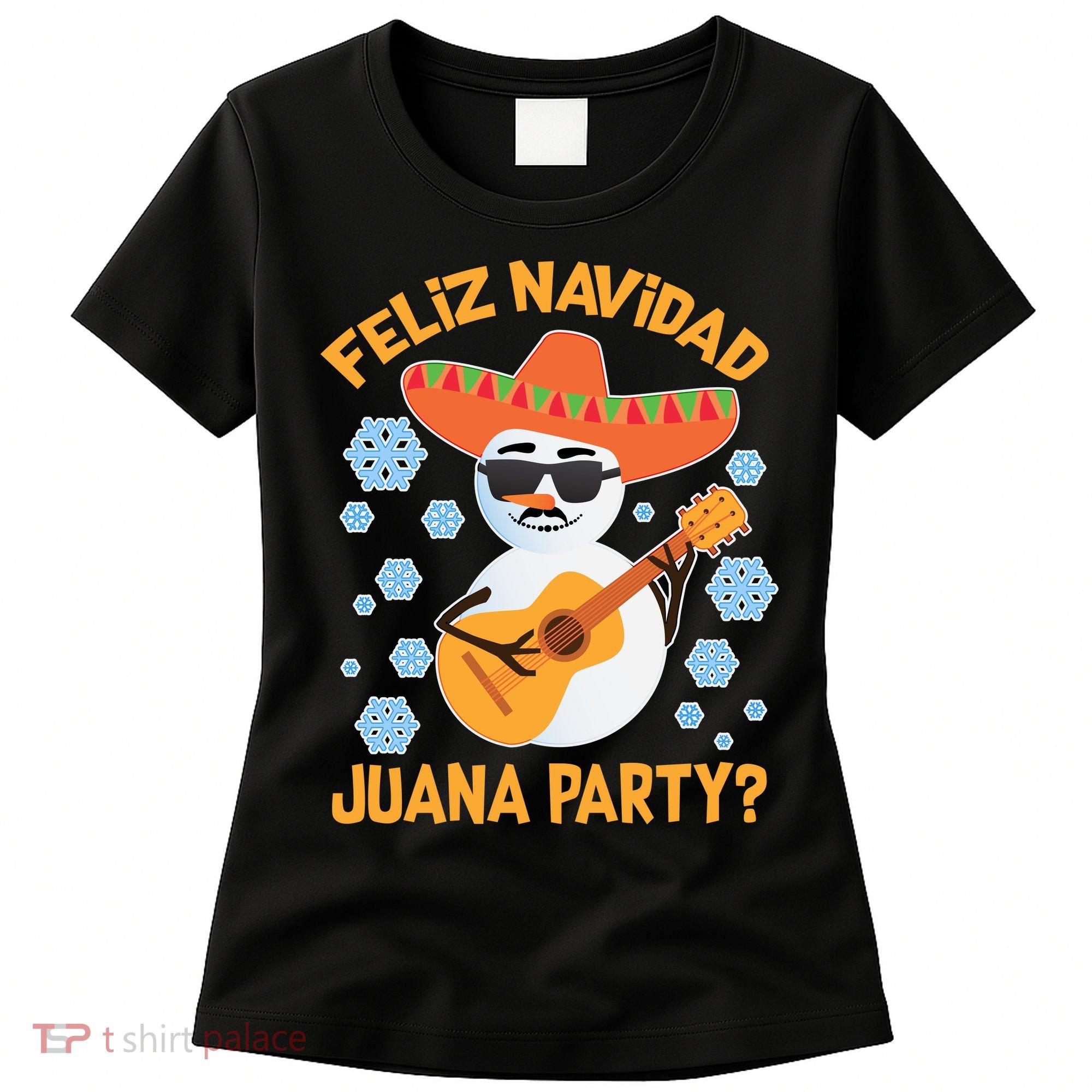 Funny Feliz Navidad Juana Party Snowman Women's T-Shirt