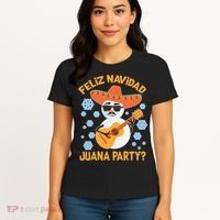 Funny Feliz Navidad Juana Party Snowman Women's T-Shirt thumb 4