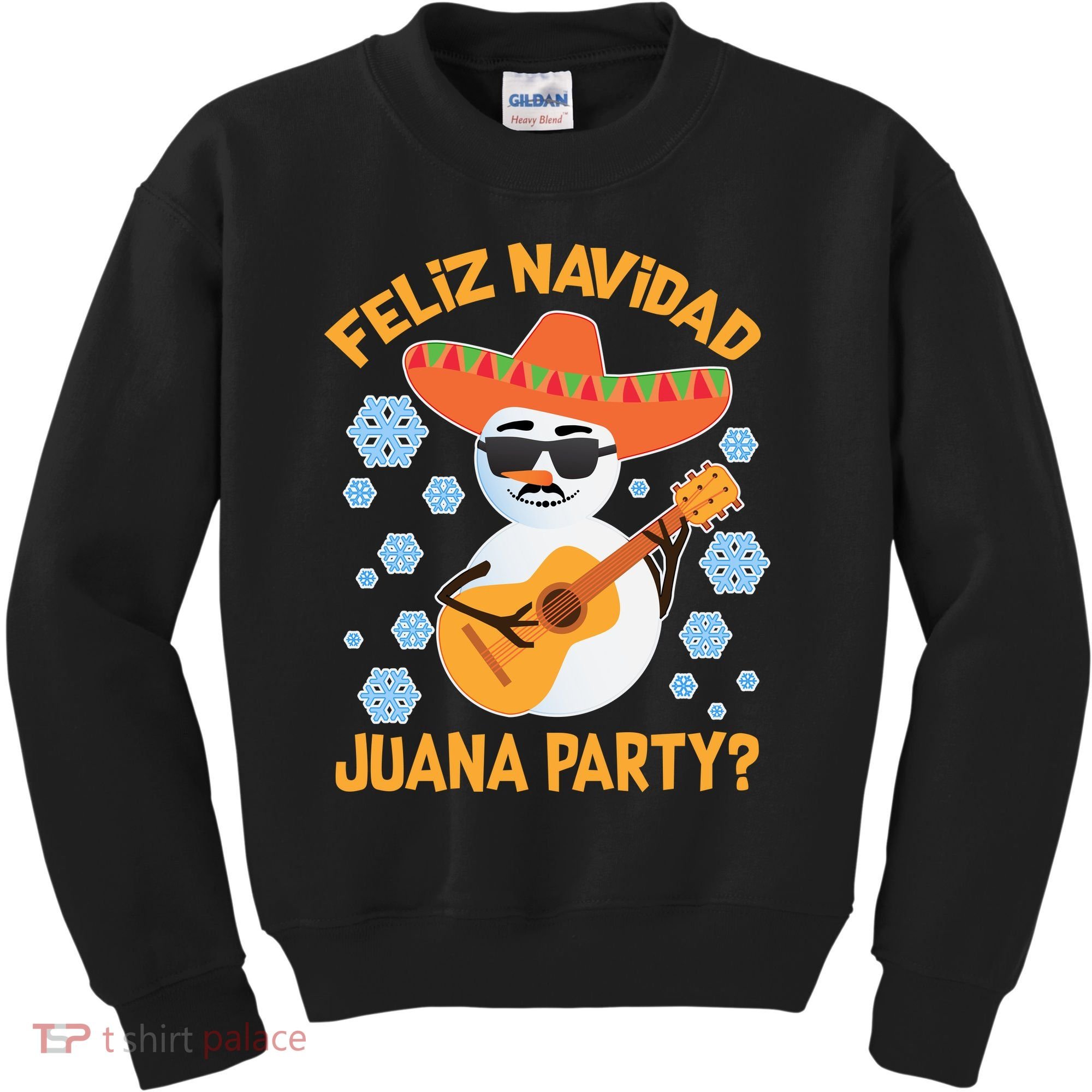 Funny Feliz Navidad Juana Party Snowman Kids Sweatshirt