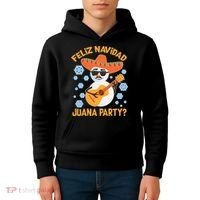 Funny Feliz Navidad Juana Party Snowman Kids Hoodie thumb 4