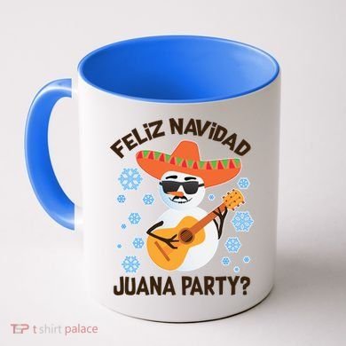 Funny Feliz Navidad Juana Party Snowman Coffee Mug