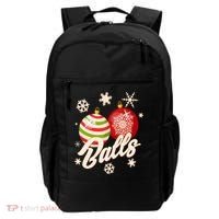 Funny Festive Christmas Balls Backpack thumb 0