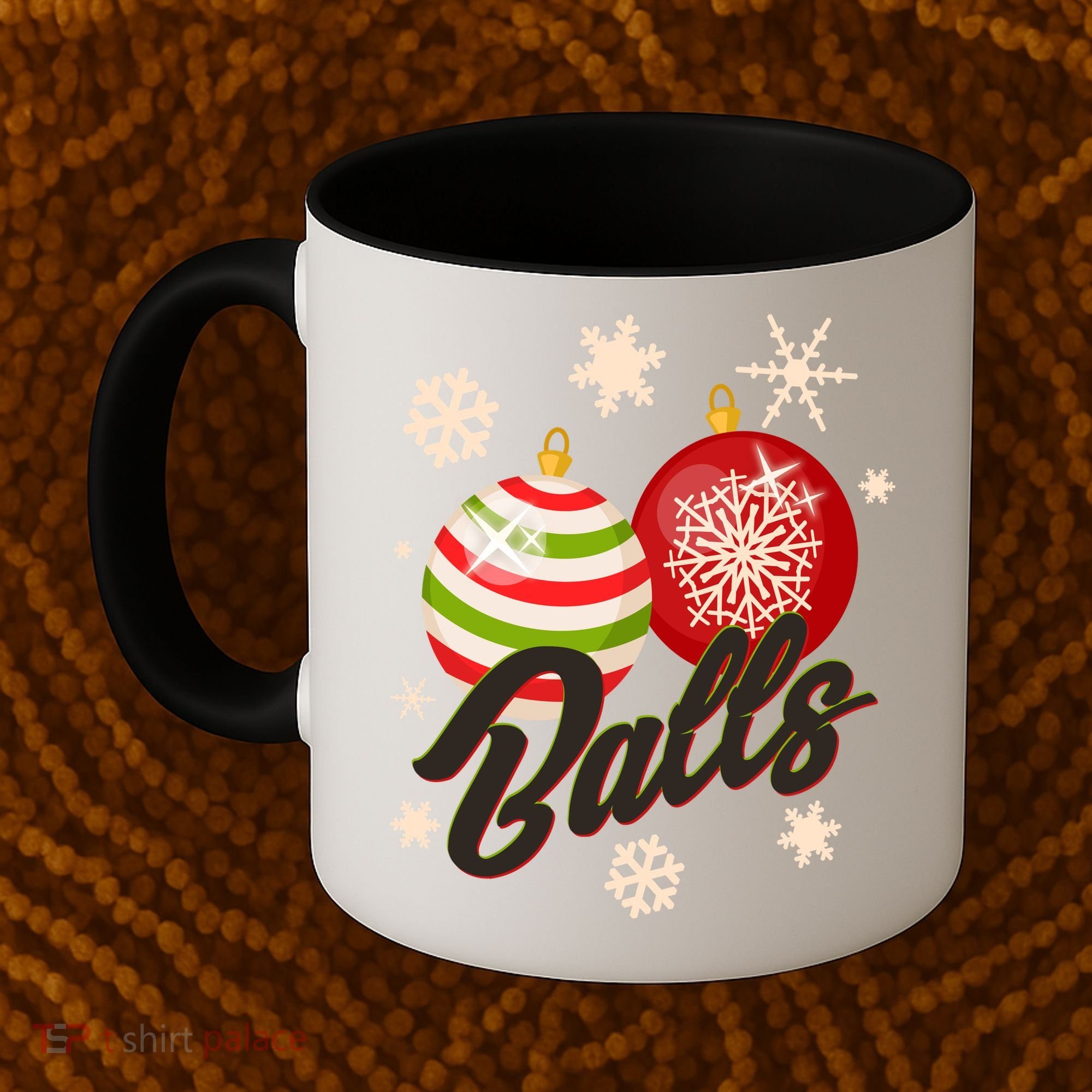 Funny Festive Christmas Balls Coffee Mug