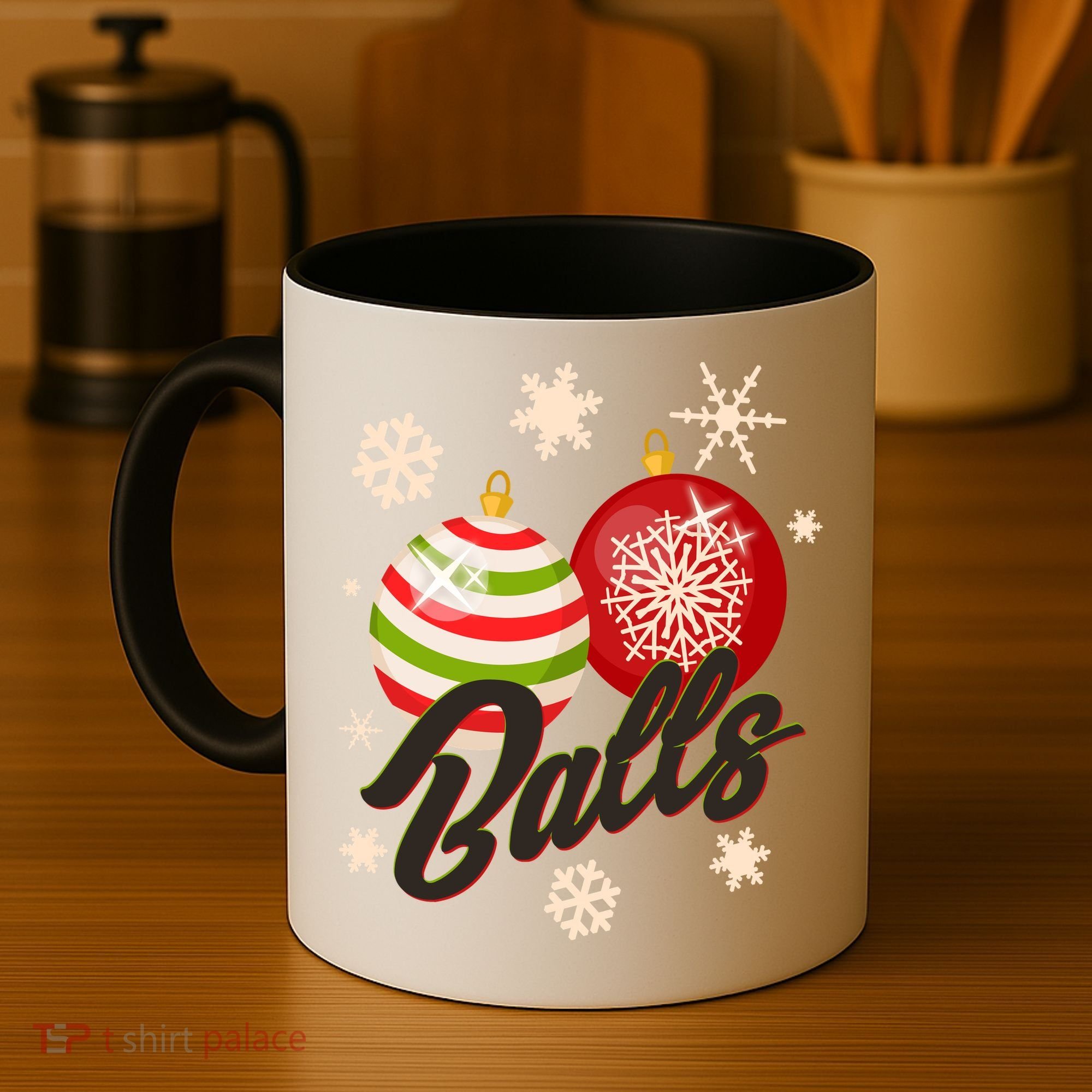 Funny Festive Christmas Balls Coffee Mug