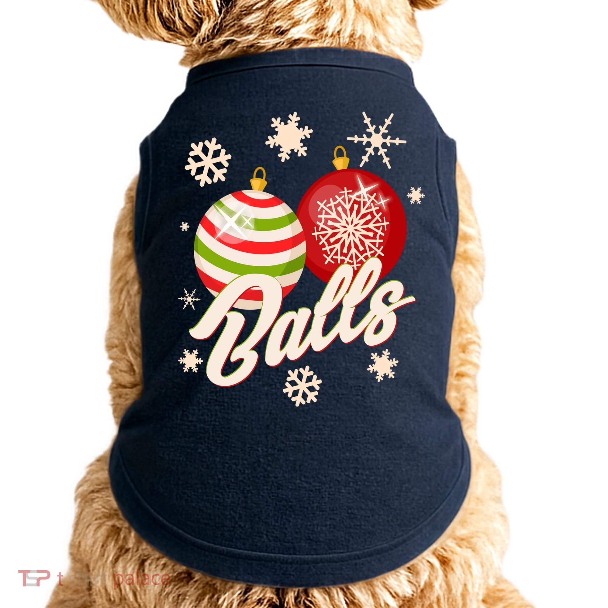 Funny Festive Christmas Balls Doggie Tank