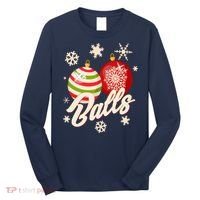Funny Festive Christmas Balls Long Sleeve Shirt thumb 0