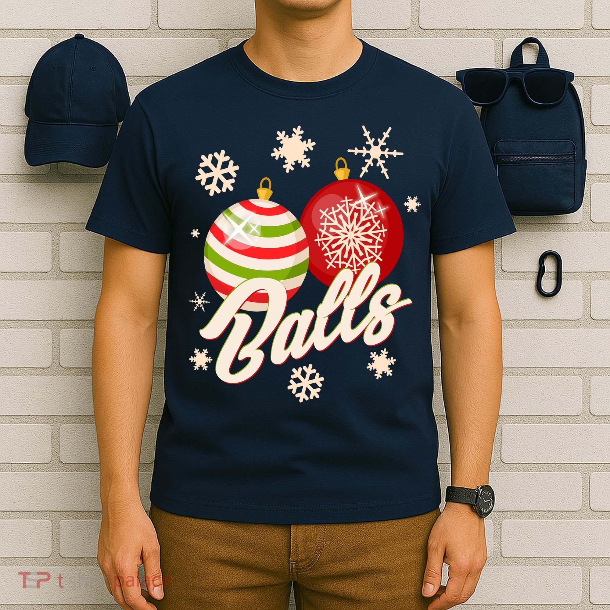 Funny Festive Christmas Balls T-Shirt