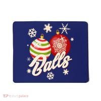 Funny Festive Christmas Balls Mousepad thumb 0